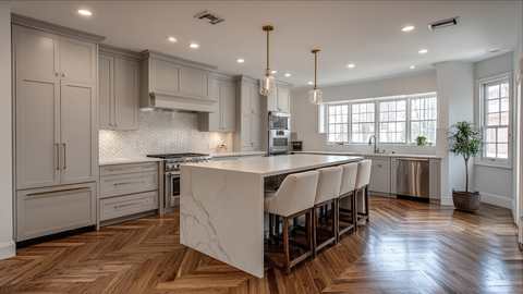 웜 그레이지 · 헤링본 바닥